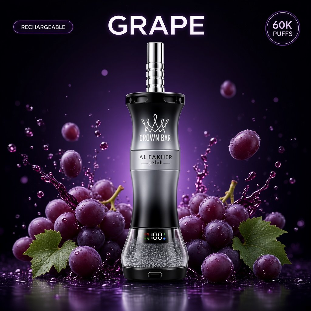 Al Fakher Crown Bar 60K – Grape — оригинален Al Fakher вејп